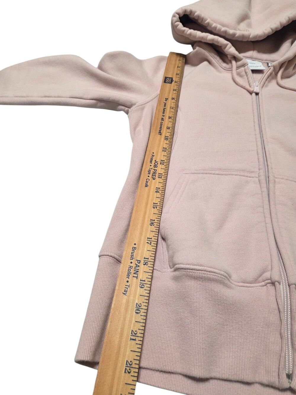 Aritzia Sweatfleece Cozy Fleece Snug Fit Zip Hoodie Bow Pink Women's S F14.5 - Picture 7 of 12